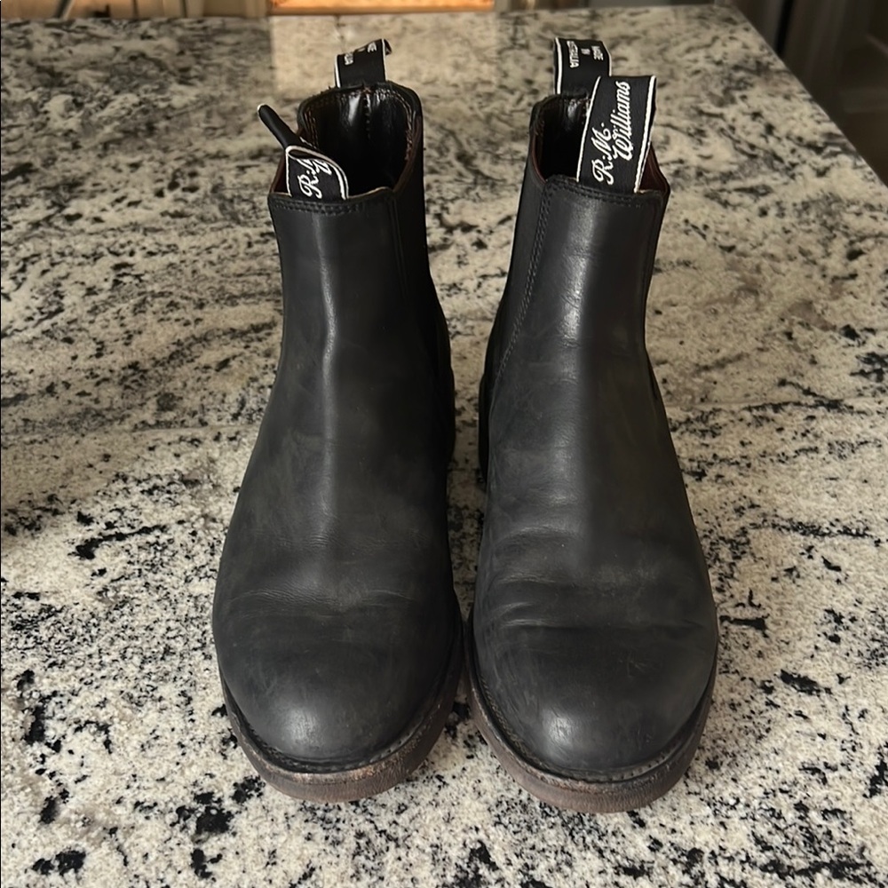 R.M. Williams Black Leather Gardener Boot